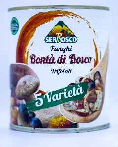 Грибы SERBOSCO ассорти резаные /жесть/ 800г*6