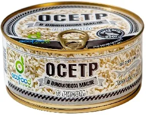 Осетр ECOFOOD с рисом в оливковом масле /жесть/ 290г*8
