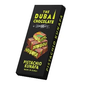 Шоколад CHOCODATE Dubai молочный с фисташковой пастой и хрустящим тестом кунафа «Дубайский» 75г*40