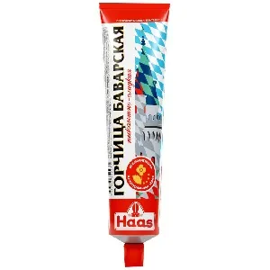 Горчица HAAS Баварская пикантно-сладкая /тюбик/ 170г*12 Горчица HAAS Баварская пикантно-сладкая /тюбик/ 170г*12