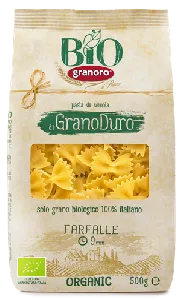 Макароны GRANORO Biologica №198 "Фарфалле" из твердых сортов пшеницы 500г*20
