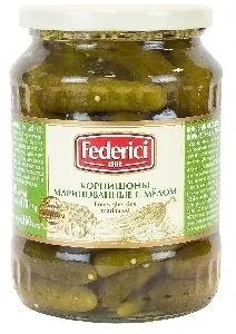 Корнишоны FEDERICI маринованные с мёдом /стекло/ 720мл*6 Корнишоны FEDERICI маринованные с мёдом /стекло/ 720мл*6