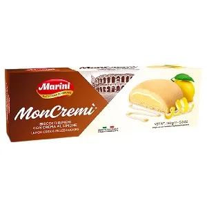 Печенье MARINI MONCREMI LIMONE с лимонным кремом /картон/ 150г*14