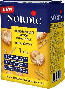 Мука NORDIC WHEAT FLOUR пшеничная высший сорт 1кг*10