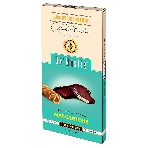 Шоколад Dy`Nastie LUXURY темный «Маскарпоне» c начинкой пралине (шоубокс 10шт) 100г*40