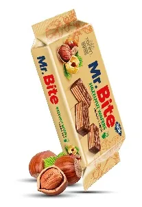 Вафли TOREN Mr.Bite в шоколадной глазури из молочного шоколада с начинкой из фундука 38г*24 Вафли TOREN Mr.Bite в шоколадной глазури из молочного шоколада с начинкой из фундука 38г*24