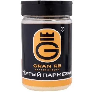 Сыр GRAN RE тертый Пармезан 40% жирности (выдержка 12 мес) /банка/ 130г*6