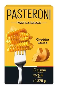 Макаронные изделия PASTERONI Pasta & Sauce Джирандоле №124 с соусом ЧЕДДАР /картон/ 275г*12