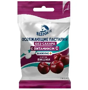 Пастилки BESTORME БАД "Иммуно+" Освежающие без сахара с витамином С со вкусом ВИШНИ /пакет/ 20г*12 Пастилки BESTORME БАД "Иммуно+" Освежающие без сахара с витамином С со вкусом ВИШНИ /пакет/ 20г*12
