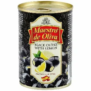 Маслины MAESTRO DE OLIVA с лимоном /жесть/ 280г*24 Маслины MAESTRO DE OLIVA с лимоном /жесть/ 280г*24
