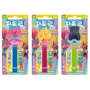 Конфета PEZ с игрушкой (ТРОЛЛИ) импульс 1+2 /шоубокс/ 17г*12