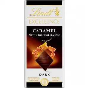 Шоколад LINDT EXCELLENCE CARAMEL Горький с Солью и карамелью 100г*20