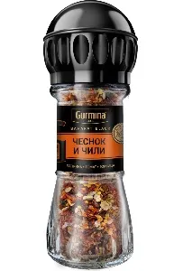 Приправа GURMINA BAHARAT BLACK чеснок и чили /мельница/ 47г*6 Приправа GURMINA BAHARAT BLACK чеснок и чили /мельница/ 47г*6