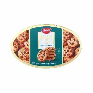 Печенье GODINN Bicoff Печенье с шоколадной крошкой овал /жесть/ 100г*12