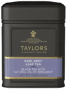 Чай TAYLORS черный листовой Эрл Грей с ароматом бергамота /жесть/ 125г*6