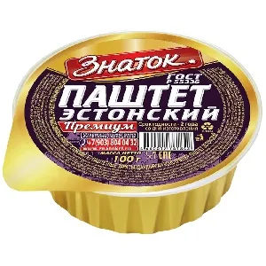 Паштет ЗНАТОК Премиум Эстонский ГОСТ Р 55336 /ламистер/ 100г*20 Паштет ЗНАТОК Премиум Эстонский ГОСТ Р 55336 /ламистер/ 100г*20