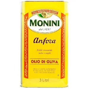 Масло MONINI Anfora оливковое рафинированное с добавлением нерафинированного /жесть/ 3л*4