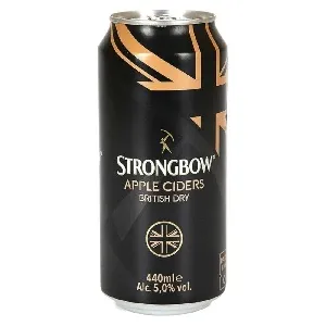 Сидр STRONGBOW яблочный газированный полусухой 5.0% /жесть/ 0,44л*24