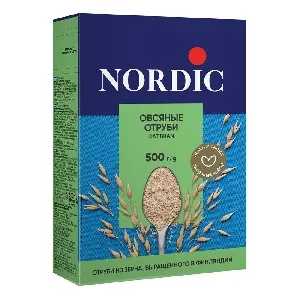 Отруби NORDIC OAT BRAN овсяные /картон/ 500г*10