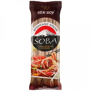 Лапша SENSOY Премиум гречневая SOBA /пакет/ 300г*24 Лапша SENSOY Премиум гречневая SOBA /пакет/ 300г*24