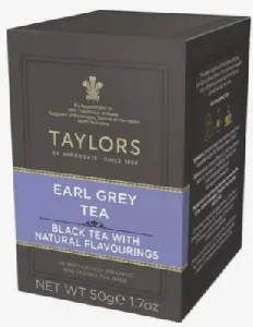 Чай TAYLORS черный Эрл Грей с ароматом бергамота 20 пак. /картон/ 50г*6