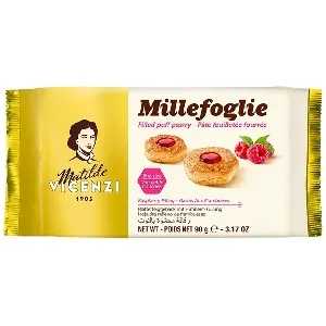 Пирожные VICENZI BISCOTTI [5233] Millefoglie слоеные с малиновой начинкой 90г*10