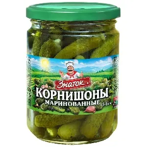 Корнишоны ЗНАТОК маринованные 3-6см /стекло/ 350г*12