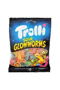 Мармелад TROLLI SOUR GLOWWORMS Кислые червячки 100г*96