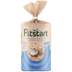 Хлебцы FITSTART рисовые Кокос 100г*12 Хлебцы FITSTART рисовые Кокос 100г*12