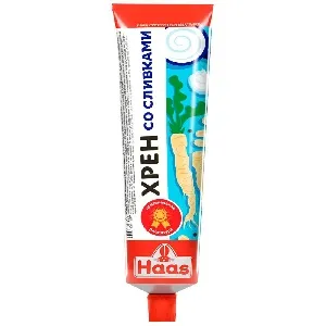 Хрен HAAS с сливками /тюбик/ 160г*12