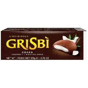 Печенье GRISBI [4203] с начинкой из кокосового крема /картон/ 135г*12