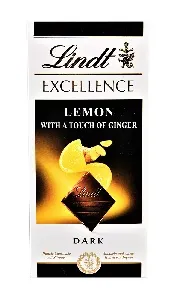 Шоколад LINDT EXCELLENCE Горький Лимон-Имбирь Dark Lemon-Ginger Chocolate 100г*20