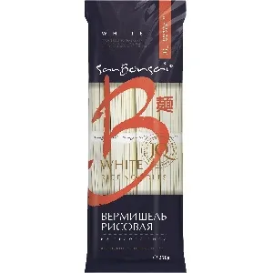 Вермишель SANBONSAI из белого риса, без глютена /пакет/ 250г*20 Вермишель SANBONSAI из белого риса, без глютена /пакет/ 250г*20