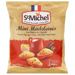 Бисквит StMICHEL [250793/050793] MINI MADELEINES французский традиционный с кусочками шоколада 175г*10