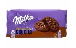 Печенье MILKA шоколадное с начинкой и кусочками шоколада Сенсация Sensation 156г*12