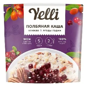 Каша YELLI Полбяная клюква&ягоды годжи 60г*10