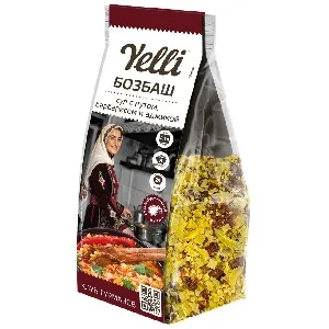 Суп YELLI Бозбаш с нутом, барбарисом и аджикой /пакет/ 160г*12