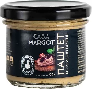 Паштет CASA MARGOT из утиной печени /стекло/ 90г*10 Паштет CASA MARGOT из утиной печени /стекло/ 90г*10