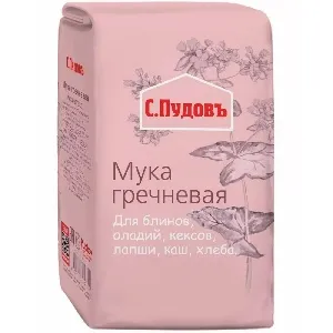 Мука С.ПУДОВЪ гречневая /бум.пак/ 500г*6