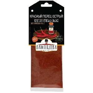 Специя GAMARJOBA Красный перец МОЛОТЫЙ /пакет/ 40г*20