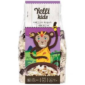 Кашка YELLI Kids рисовая с кокосом 100г*9