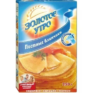 Смесь ЗОЛОТОЕ УТРО Блинчики постные /картон/ 250г*24