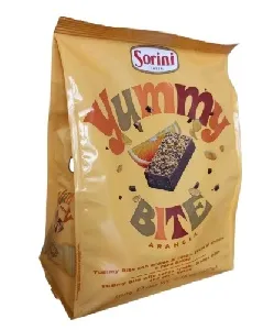 *Конфеты SORINI "Ямми с апельсином" из молочного шоколада с какао кремом, кусочками апельсина и хлопьями /пакет/ 200г*14