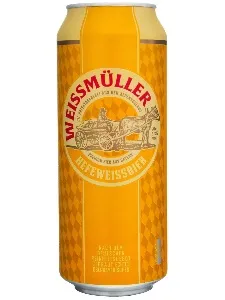 Пиво WEISSMULLER HEFEWEISSBIER 5,3% светлое нефильтрованное неосветленное непастеризованное /жесть/ 0,5л*24