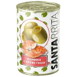 Оливки SANTARRITA с креветкой /жесть/ 280г*12