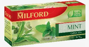 Чай MILFORD Зеленый байховый с Мятой (20 пакетиков) 35г*12