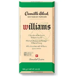 Шоколад CAMILLE BLOCH WILLIAMS молочный с грушевой водкой 100г*12