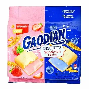 Печенье GAODIAN Печенье-сэндвич со вкусом клубники и голубики /флоупак/ 232г*12 Печенье GAODIAN Печенье-сэндвич со вкусом клубники и голубики /флоупак/ 232г*12