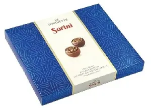 Конфеты SORINI "SОRINETTE" ассорти пралине из молочного и темного шоколада с начинкой из фундука и злаков /картон/ 250*12