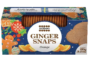 Печенье NYAKERS Хрустящее имбирное со вкусом апельсина /НГ-рукав/ 150г*12